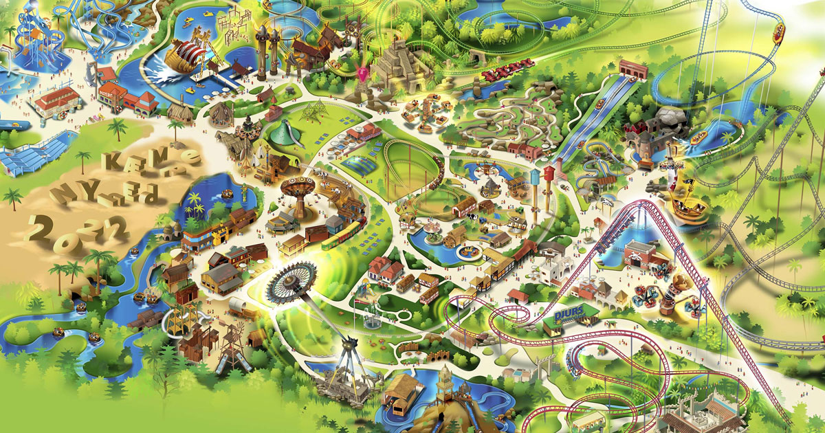 Få en sjov og hyggelig dag i Djurs Sommerland på din sommerhusferie